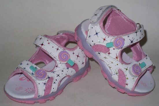 24izm baltas sandales ar LED